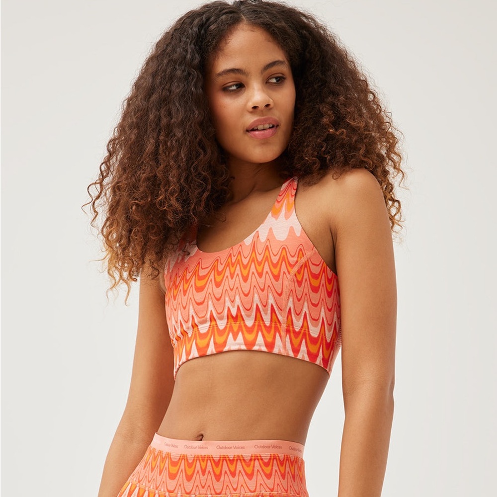 Outdoor Voices Doing Things Thrive Bra Sz Small Orange